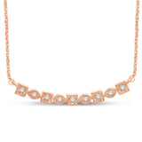 14K Rose Gold 1/6 Ct.Tw. Diamond Stackable Necklace
