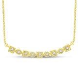 14K Yellow Gold 1/6 Ct.Tw. Diamond Stackable Necklace