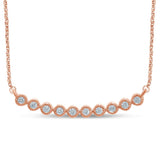 14K Rose Gold 1/6 Ct.Tw. Diamond Stackable Necklace