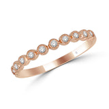 14K Rose Gold 1/6 Ct.Tw. Diamond Stackable Band