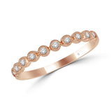 14K Rose Gold 1/6 Ct.Tw. Diamond Stackable Band