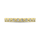 14K Yellow Gold 1/6 Ct.Tw. Diamond Stackable Band