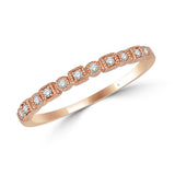 14K Rose Gold 1/10 Ct.Tw. Diamond Stackable Band