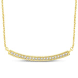 14K Yellow Gold 1/6 Ct.Tw. Diamond Stackable Necklace