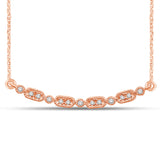 14K Rose Gold 1/10 Ct.Tw. Diamond Stackable Necklace