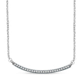 14K White Gold 1/6 Ct.Tw. Diamond Stackable Necklace