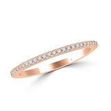 14K Rose Gold 1/6 Ct.Tw. Diamond Stackable Band