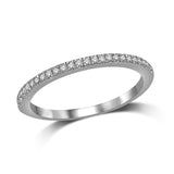 14K White Gold 1/6 Ct.Tw. Diamond Stackable Band