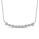 14K White Gold 1/5 Ct.Tw. Diamond Stackable Necklace