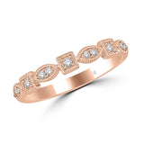 14K Rose Gold 1/6 Ct.Tw. Diamond Stackable Band