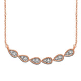 14K Rose Gold 1/8 Ct.Tw. Diamond Stackable Necklace