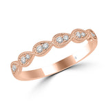 14K Rose Gold 1/8 Ct.Tw. Diamond Stackable Band