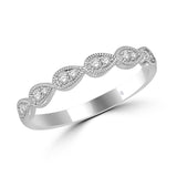 14K White Gold 1/8 Ct.Tw. Diamond Stackable Band