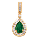 14ky emerald pendant