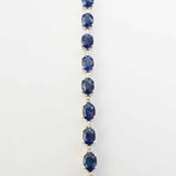 14kt White Gold Bracelet with Sapphire 12.12ct and 0.37ct Diamonds