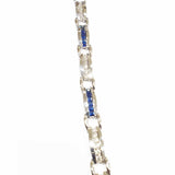 14kt White Gold Bracelet with Sapphire 4.09ct and 1.74ct Diamonds